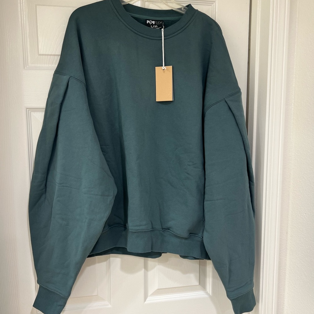 POPFLEX Teal Crew Neck Sweater